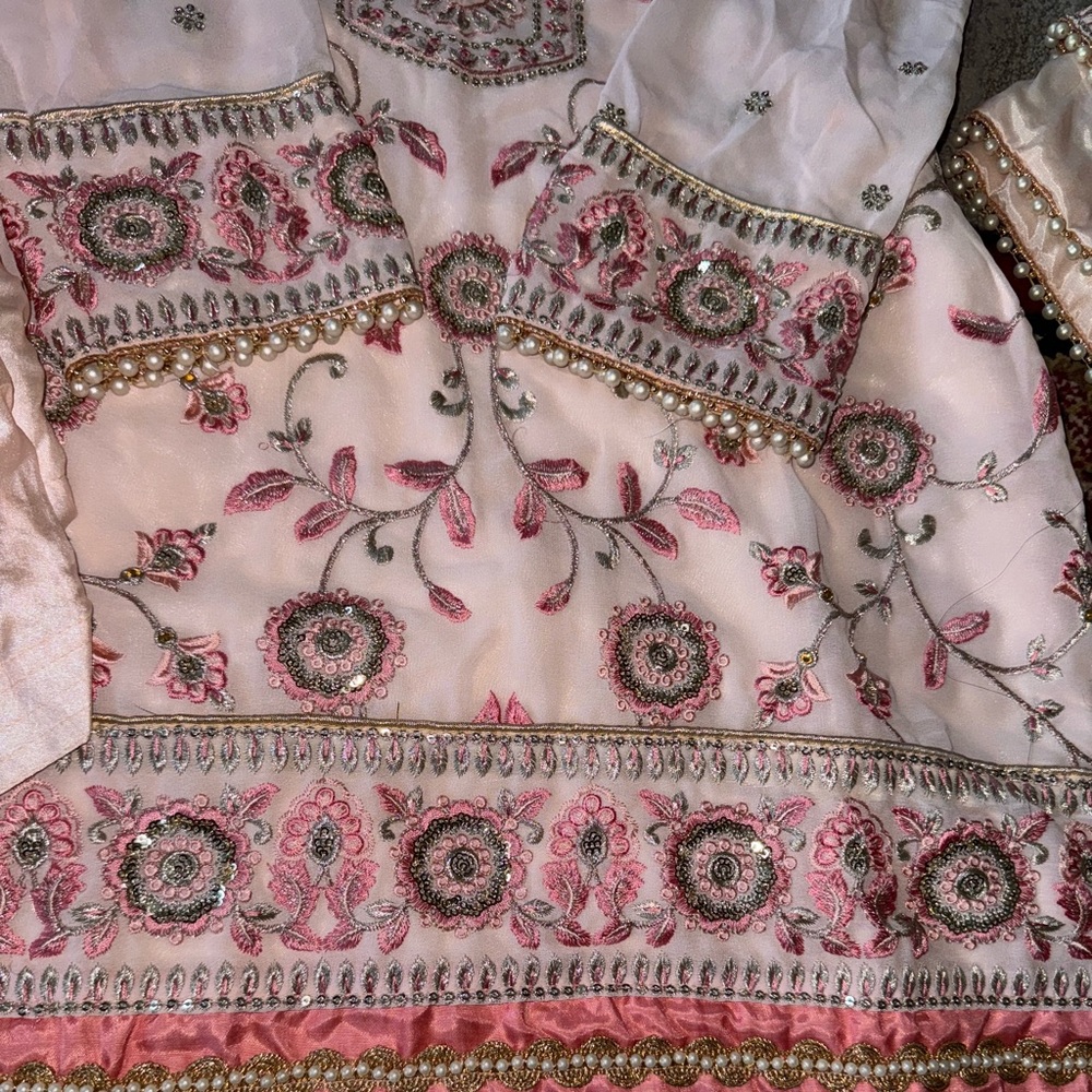 Women’s brand new Indian Punjabi suit outfit size extra small light pink stylish - Picture 5 of 6